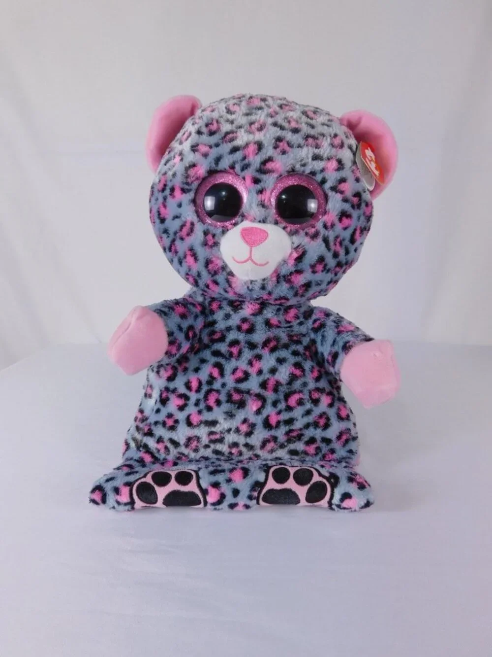 Ty Peek-A-Boos Trixi Gray Pink Cat Plush Small Stuffed Animal Toy Washable